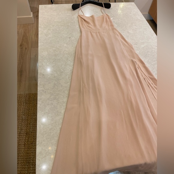 Reformation Ingrid Dress In Champagne Size 4 - Picture 3 of 14